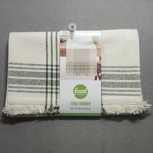 Food Network table runner 14 inches x 72 inches woven plaid runner 100% cotton